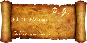 Pál János névjegykártya