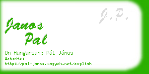 janos pal business card